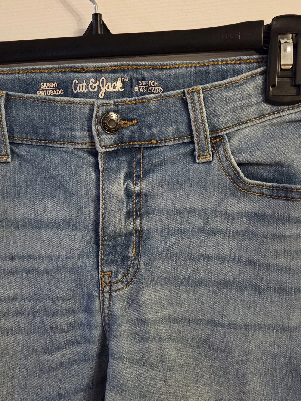🧸3/$15🧸Cat & Jack Girls' Skinny Stretch Jeans Size 12 Light Wash Denim